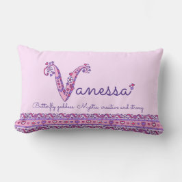 Vanessa V name bedeutet doodle art Lendenkissen