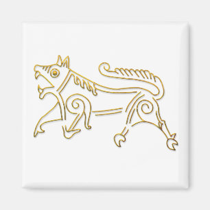 Vang Runestone-Gold-Kontur-Magnet Magnet