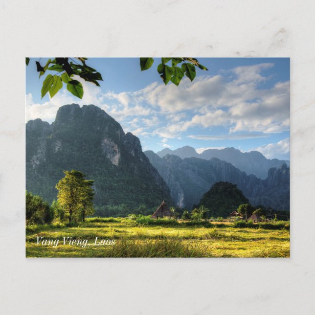Vang Vieng Laos Postkarte (Vorderseite)