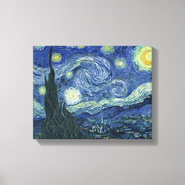 VanGogh Starry Night Wrapped Canvas Leinwanddruck (Vorderseite)