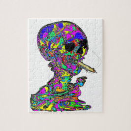 VanGogh's Calavera Skull Rauchen Zigarette
