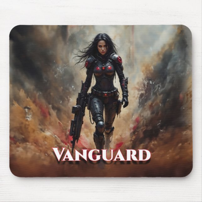 Vanguard – Futuristic Female Warrior Mousepad (Vorne)