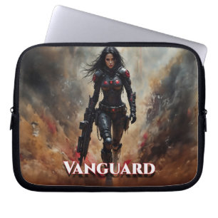 Vanguard – Futuristische Kriegerin Laptopschutzhülle