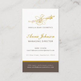 Vanilla Beauty Health Company Foto Custom Visitenkarte