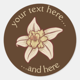 Vanilla-Blume Runder Aufkleber