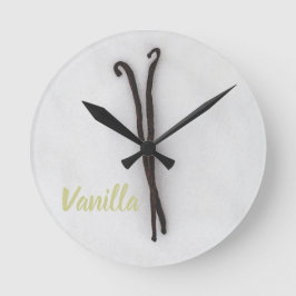 Vanilla-Bohne mit Zucker Runde Wanduhr