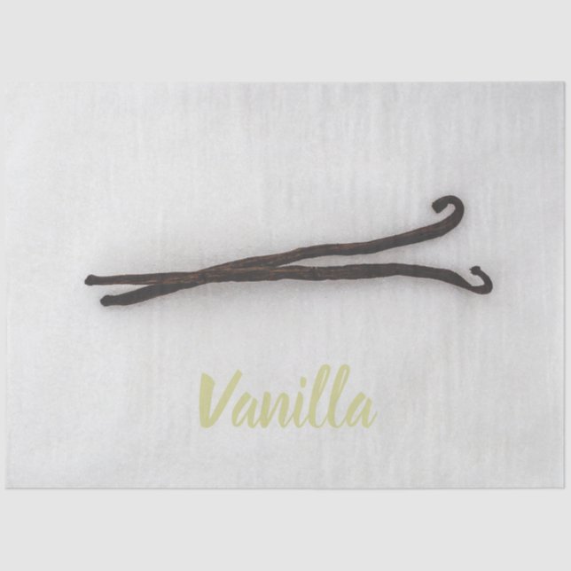 Vanilla-Bohne mit Zucker Seidenpapier (Vorderseite)