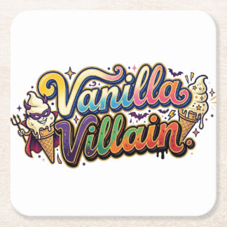 Vanilla Bösewicht – Lustiges Eiscreme-Wortspiel-T- Rechteckiger Pappuntersetzer