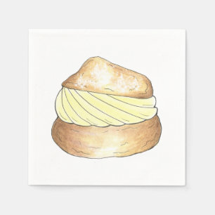 Vanilla Cream Puff Pfefferminz Napkins Serviette