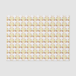 Vanilla Cream Puff Puffs Creampuff Tissue Paper Seidenpapier