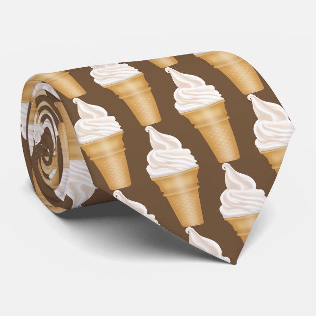 Vanilla Crème de glace carrelée cravate motif (Roulé)
