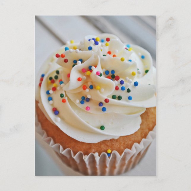 Vanilla Cupcake Foto l Post Card Postkarte (Vorderseite)