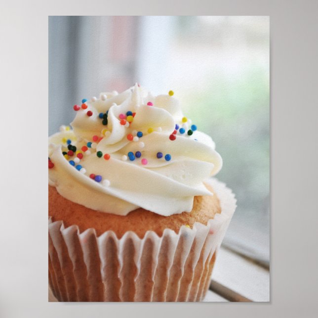 Vanilla Cupcake Fotograf wird drucken Poster (Vorne)