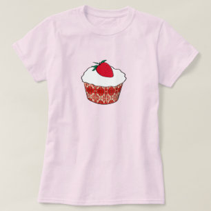 Vanilla-Cupcake mit einer Erdbeere T-Shirt