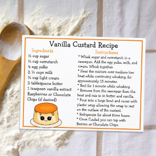 Vanilla Custard Rezept Card Postkarte