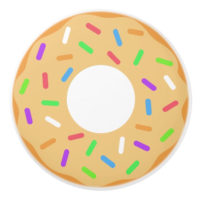Vanilla Donut Keramikknauf (Vorderseite)