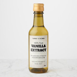 Vanilla Extract Modern Label Sticker ASOv2trbkss Weinetikett