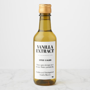 Vanilla Extract Modern Label Sticker VAF2TR Weinetikett