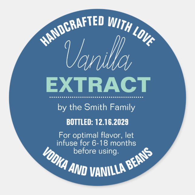 Vanilla Extract Modern Label Sticker VLL1rt (Vorderseite)