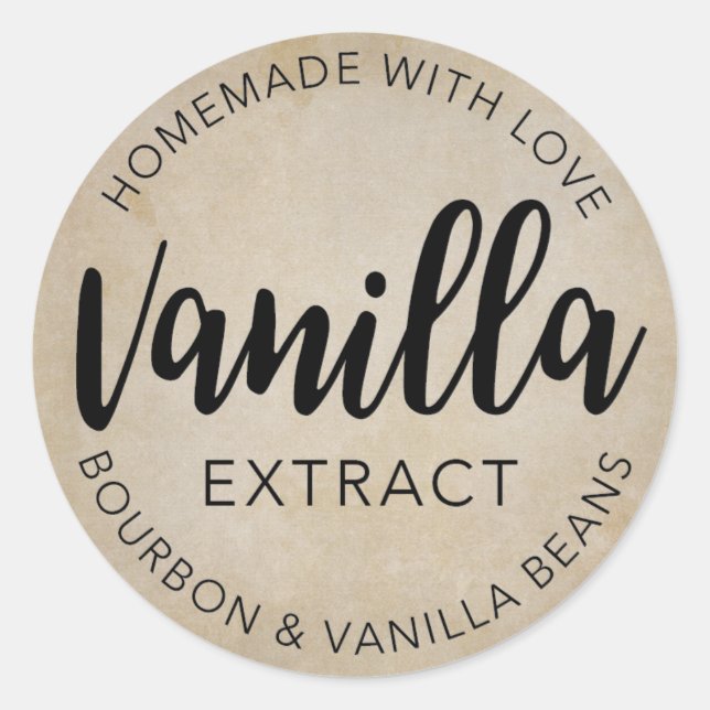 Vanilla Extract VE001_04rd Classic Round Sticker (Vorderseite)