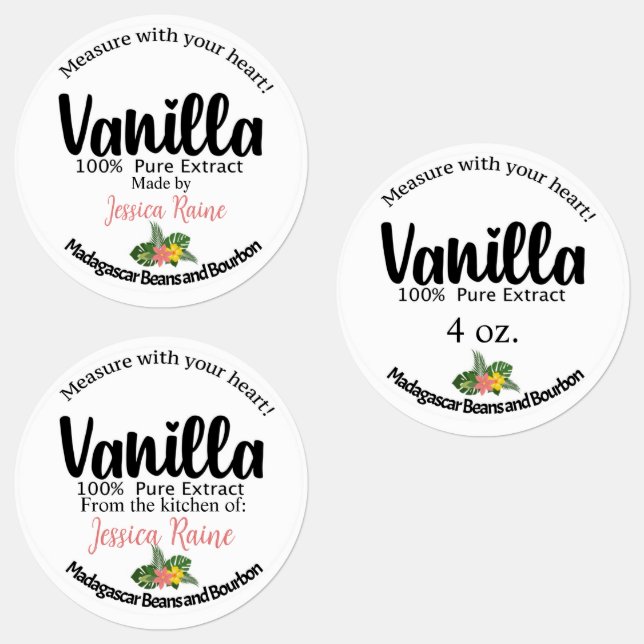 Vanilla Extrait Étiquette, Étiquettes de haricots  (Groupe)