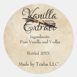 Vanilla Extrait Étiquette personnalisé