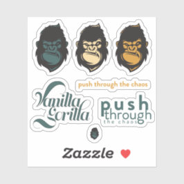 Vanilla Gorilla Custom-Cut Vinyl Sticker Set