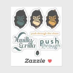 Vanilla Gorilla Custom-Cut Vinyl Sticker Set