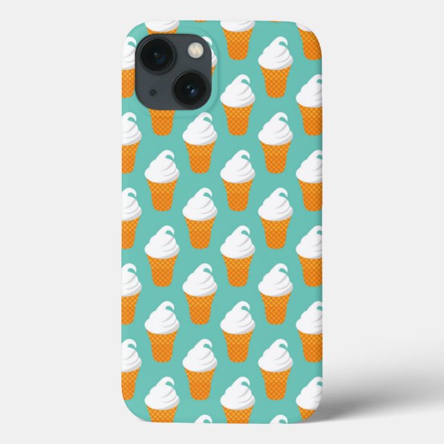 Vanilla Ice Creme Cone Muster Case-Mate iPhone Hülle (Rückseite)