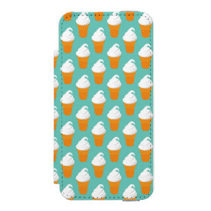Vanilla Icesahnekegel-Muster Incipio Watson™ iPhone 5 Geldbörsen Hülle