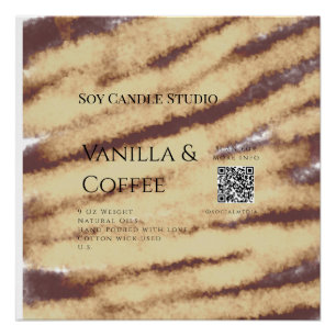Vanilla Kaffee Soja Kerze hinzufügen QR BusinessEi Poster