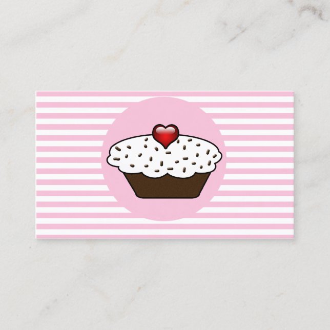 Vanilla Love cupcake cartes de visite (Devant)