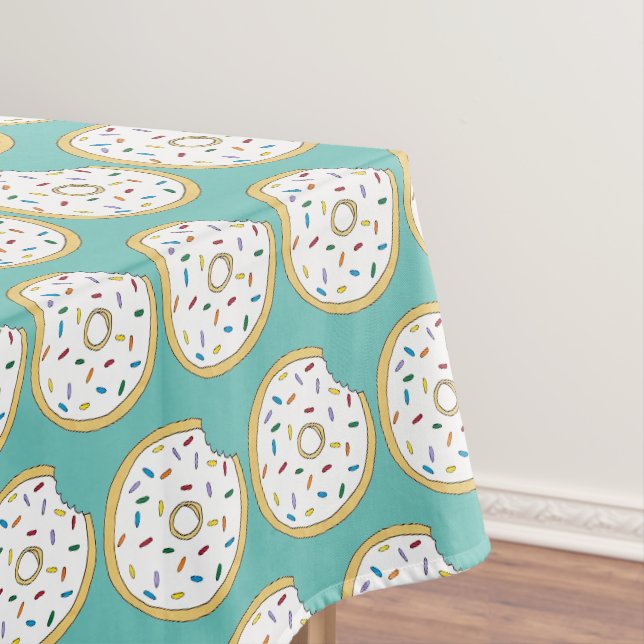 Vanilla Mattiert Donut Doughnut Rainbow Sprinkles Tischdecke (Beispiel)
