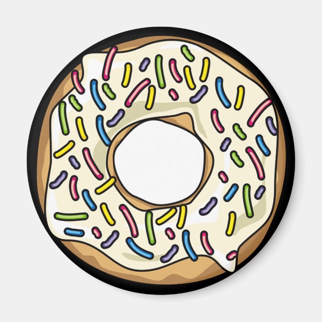 Vanilla mit Sprinkles Donut Magnet (Vorne)