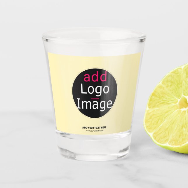 Vanilla moderner, benutzerdefinierbarer Add-Logos  Schnapsglas (Vorderseite)