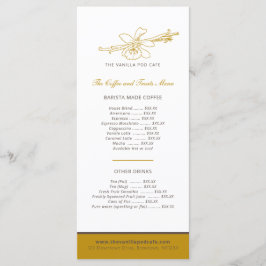 Vanilla pod Blume Café Kaffee und Kuchen Menü Menükarte