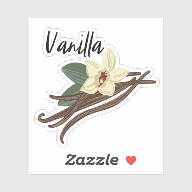 Vanilla Pod Spice Jar Sticker (Blatt)