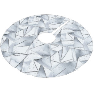Vanilla Silver Confetti Glitzy Glam Weihnachten Polyester Weihnachtsbaumdecke