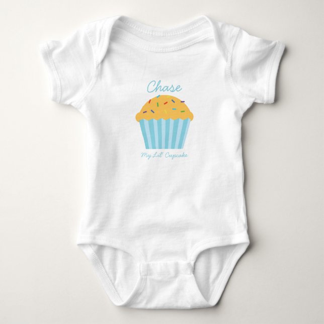 Vanilla Sprinkles Cupcake Brieftaschen Baby Strampler (Vorderseite)
