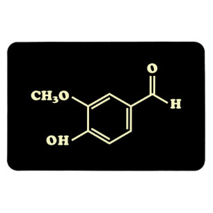 Vanilla Vanillin Molekulare Chemische Formel Magnet