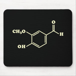 Vanilla Vanillin Molekulare Chemische Formel Mousepad