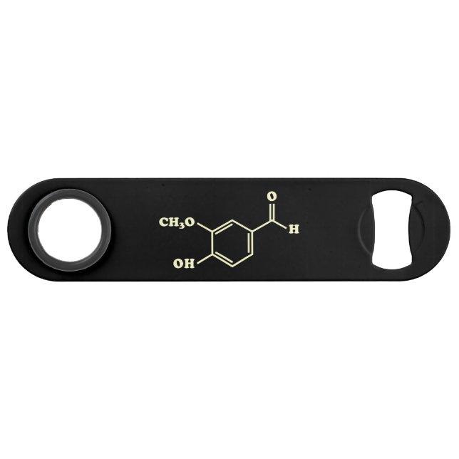 Vanilla Vanillin Molekulare Chemische Formel Speed Flaschenöffner (Vorderseite (Horizontal))