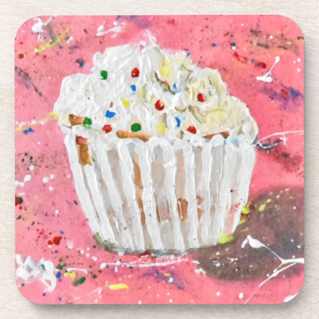 Vanilla Zuckerguss Getränkeuntersetzer (Vorderseite)