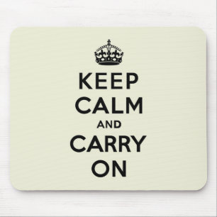 Vanille Bleib ruhig und mach weiter Mousepad