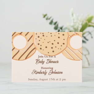 Vanille-Donut-Delight-Baby-Shower-Einladung Einladung