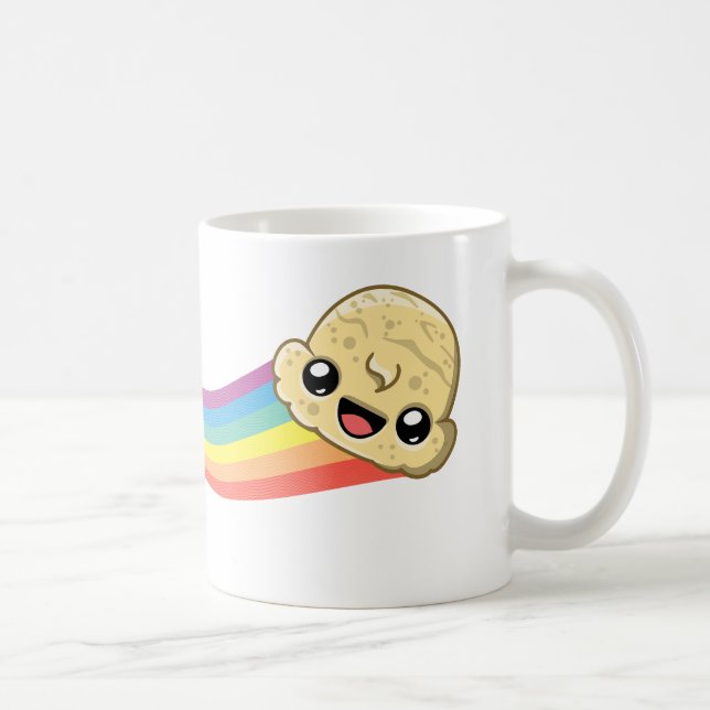 Vanille-Eisportion - Regenbogen-Schweif Kaffeetasse (Rechts)