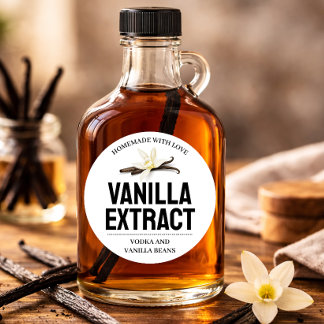 Vanille-Extrakt-Etikett VE102rd anpassen Runder Aufkleber