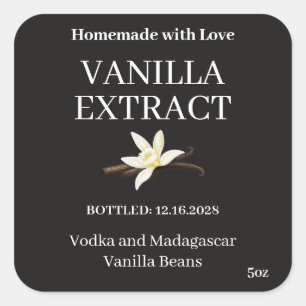Vanille-Extrakt Modern Label Aufkleber ZVEG_101_01