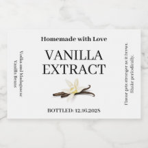 Vanille-Extrakt modernes Etikett Aufkleber ZVEG_10