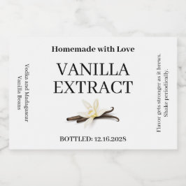 Vanille-Extrakt modernes Etikett Aufkleber ZVEG_10